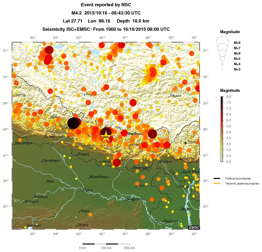 regional magnitude historical seismicity