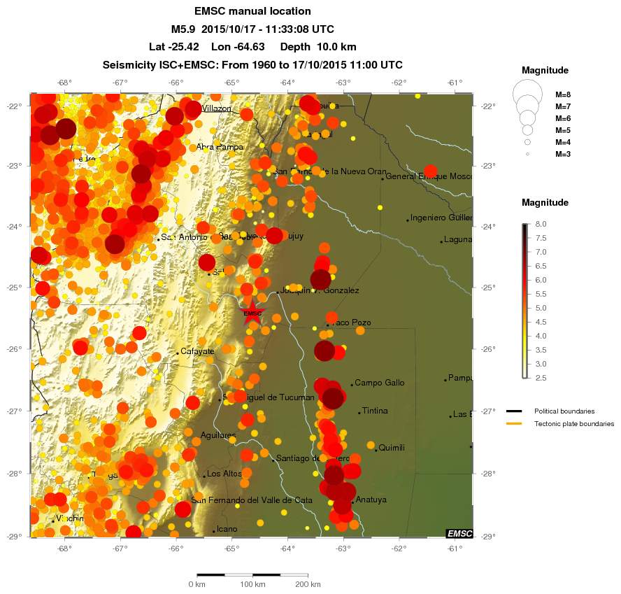 regional magnitude historical seismicity