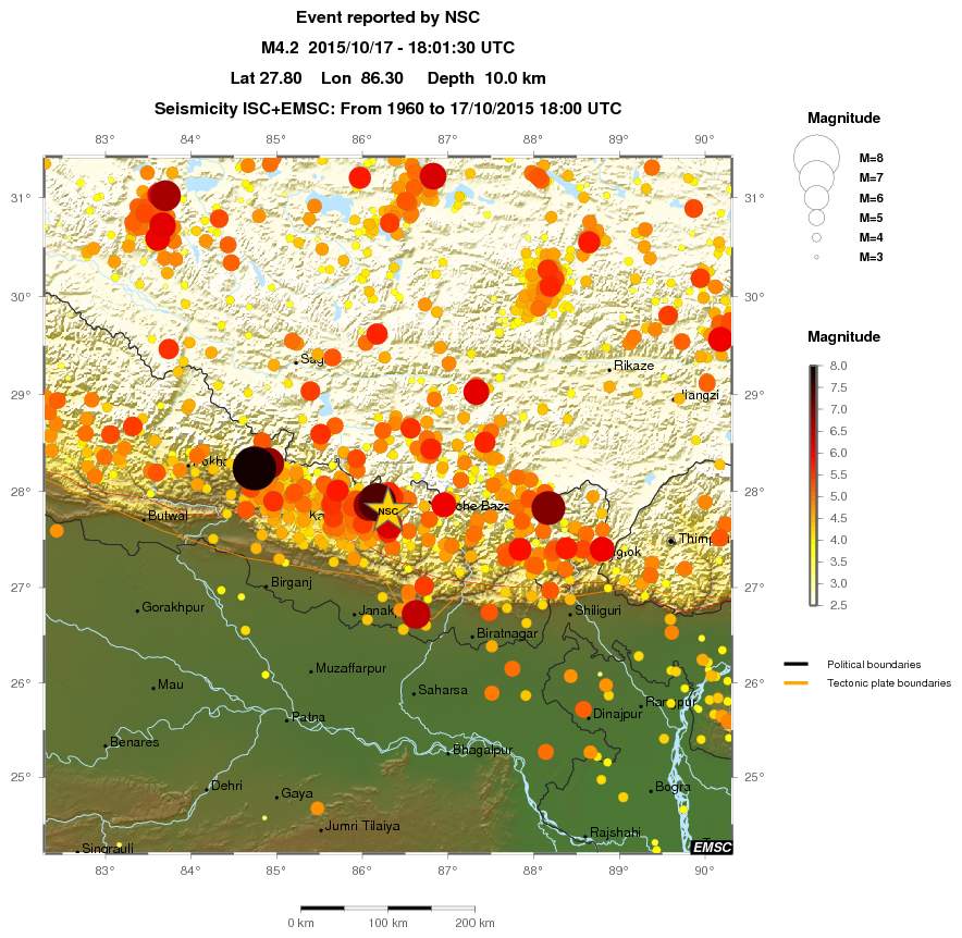 regional magnitude historical seismicity