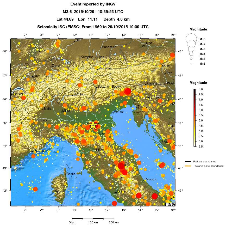 regional magnitude historical seismicity