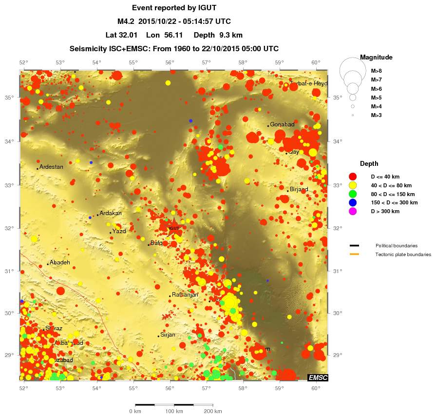 regional historical seismicity