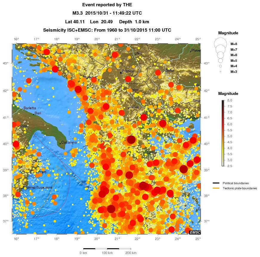 regional magnitude historical seismicity