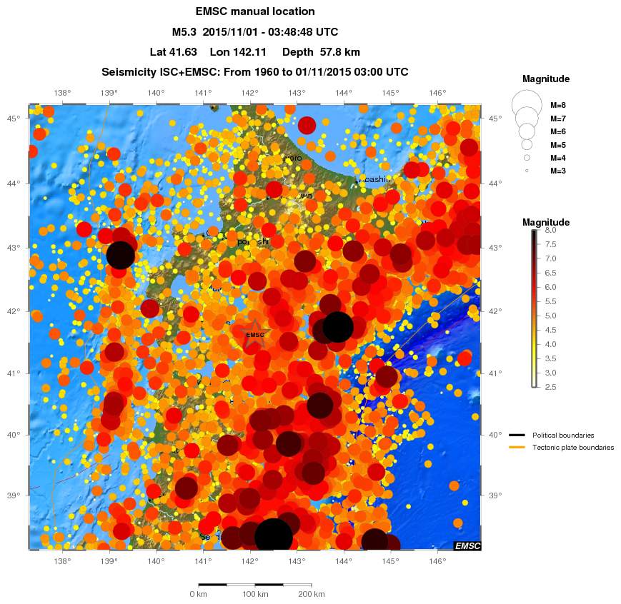 regional magnitude historical seismicity