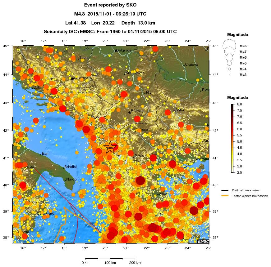regional magnitude historical seismicity