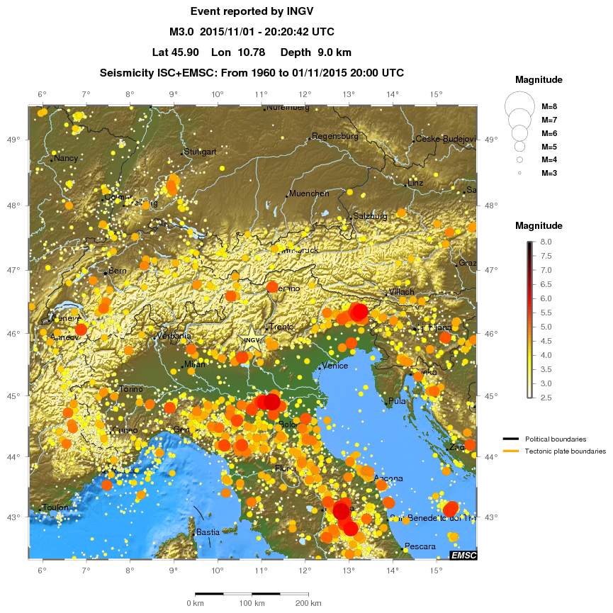 regional magnitude historical seismicity