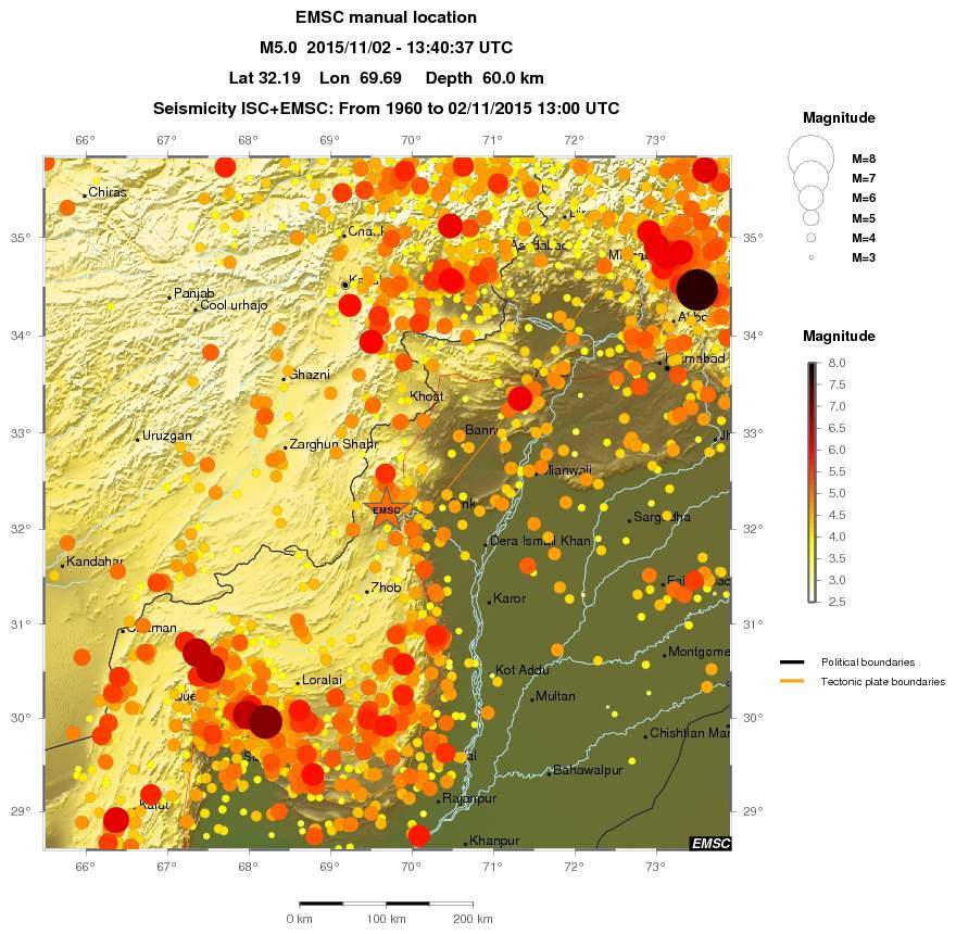 regional magnitude historical seismicity