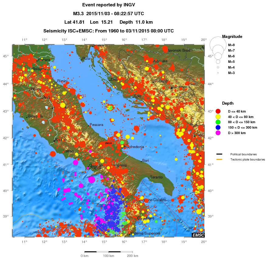 regional historical seismicity