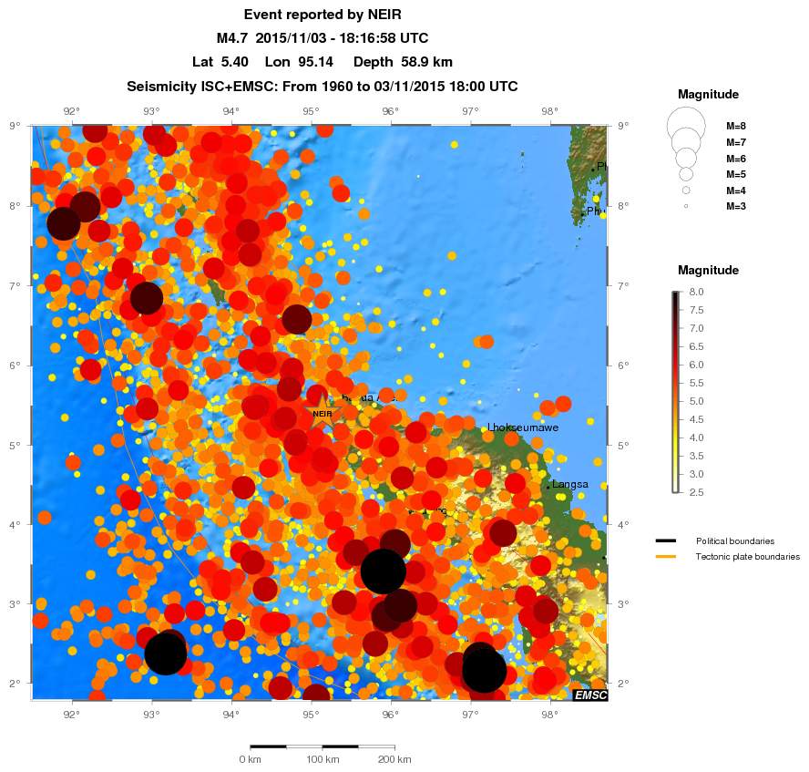 regional magnitude historical seismicity