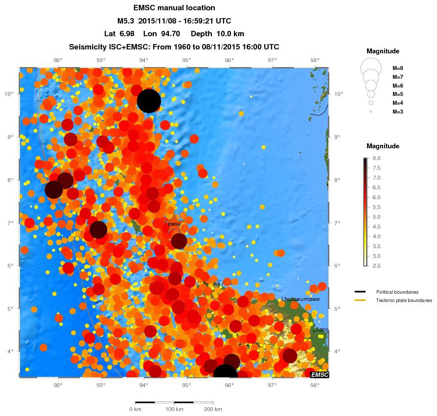 regional magnitude historical seismicity