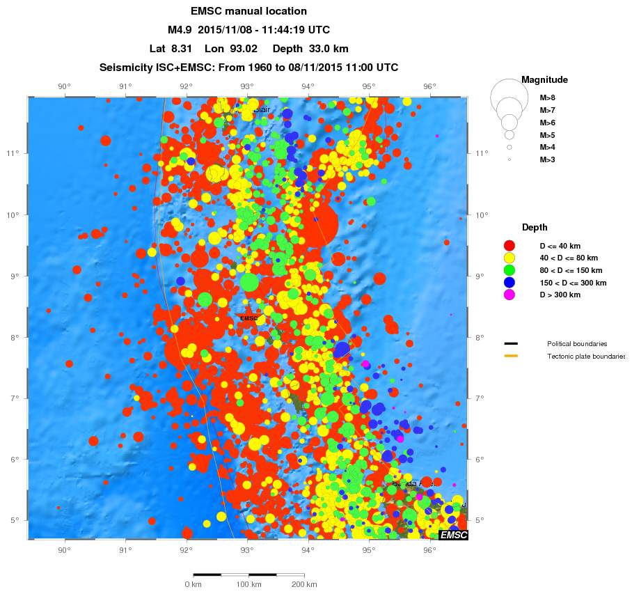 regional historical seismicity