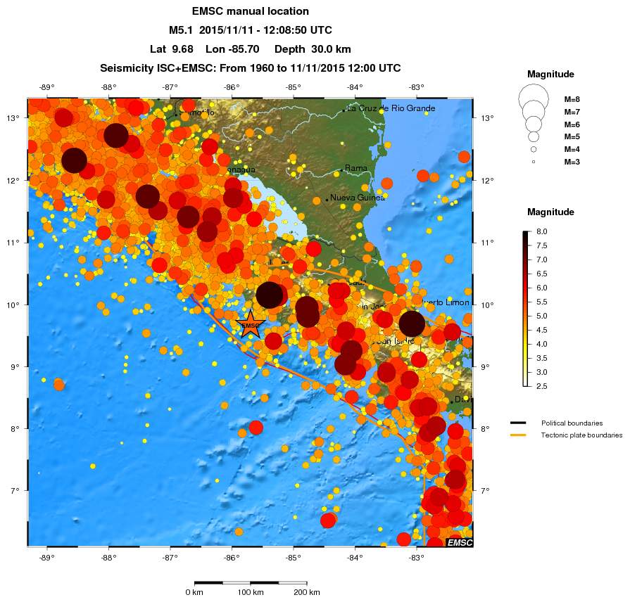 regional magnitude historical seismicity