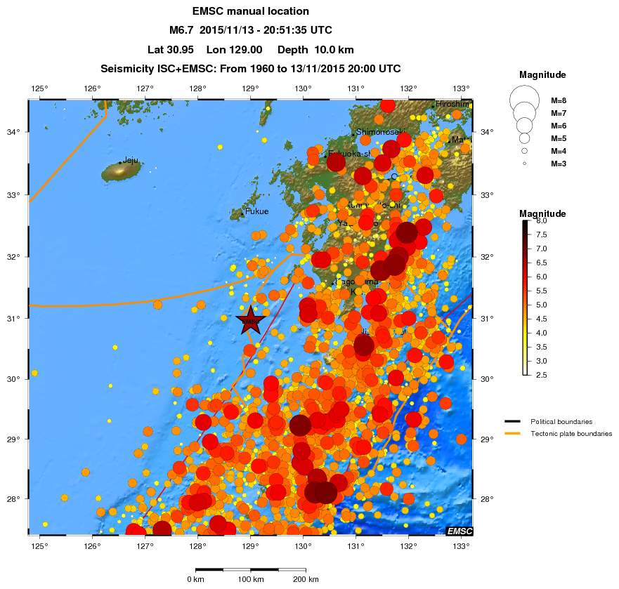 regional magnitude historical seismicity