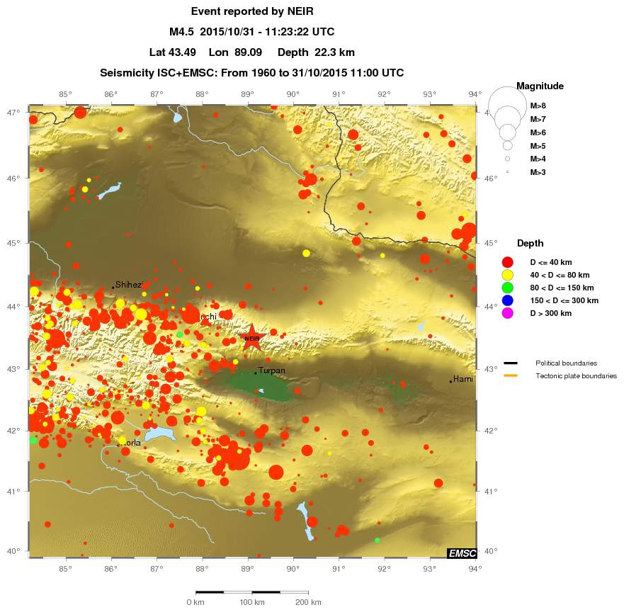 regional historical seismicity