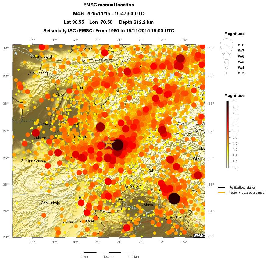 regional magnitude historical seismicity