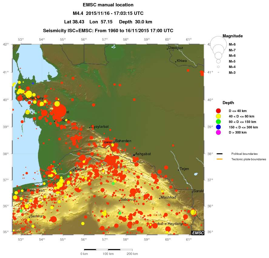 regional historical seismicity