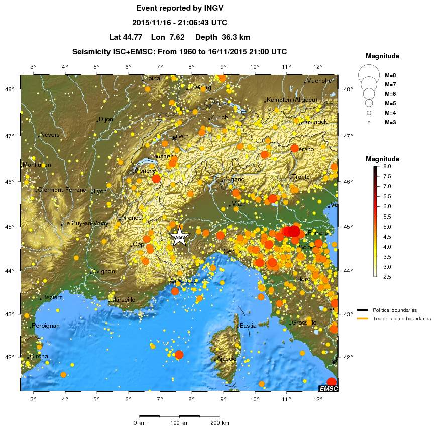 regional magnitude historical seismicity