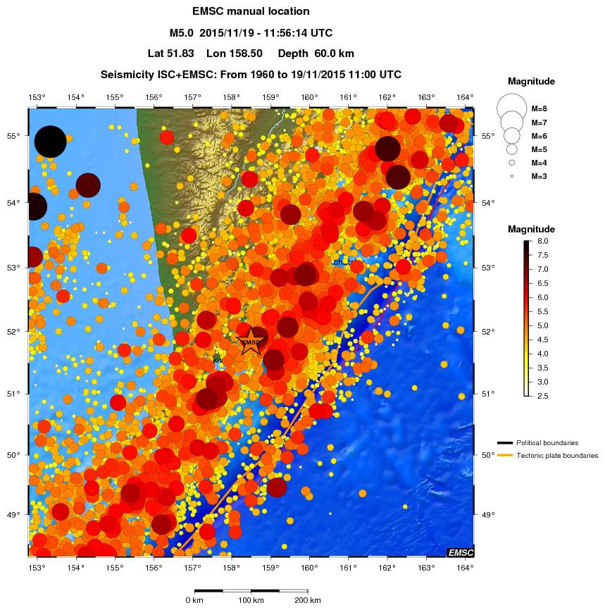 regional magnitude historical seismicity