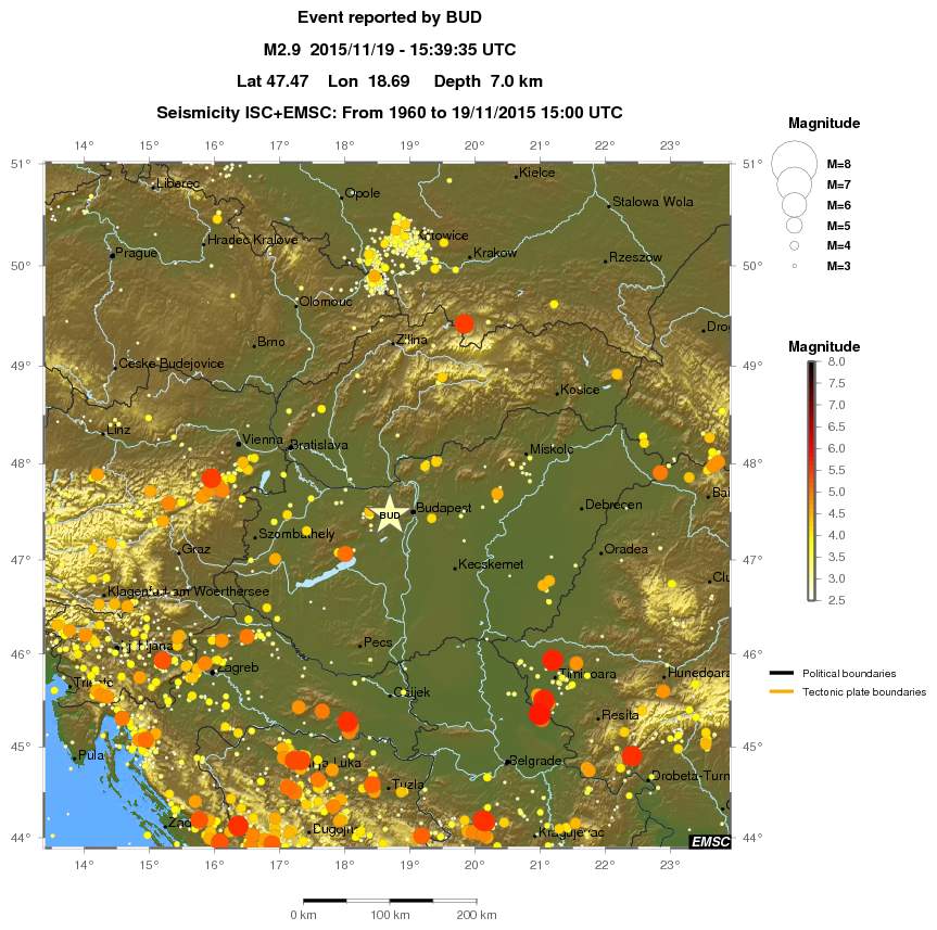regional magnitude historical seismicity