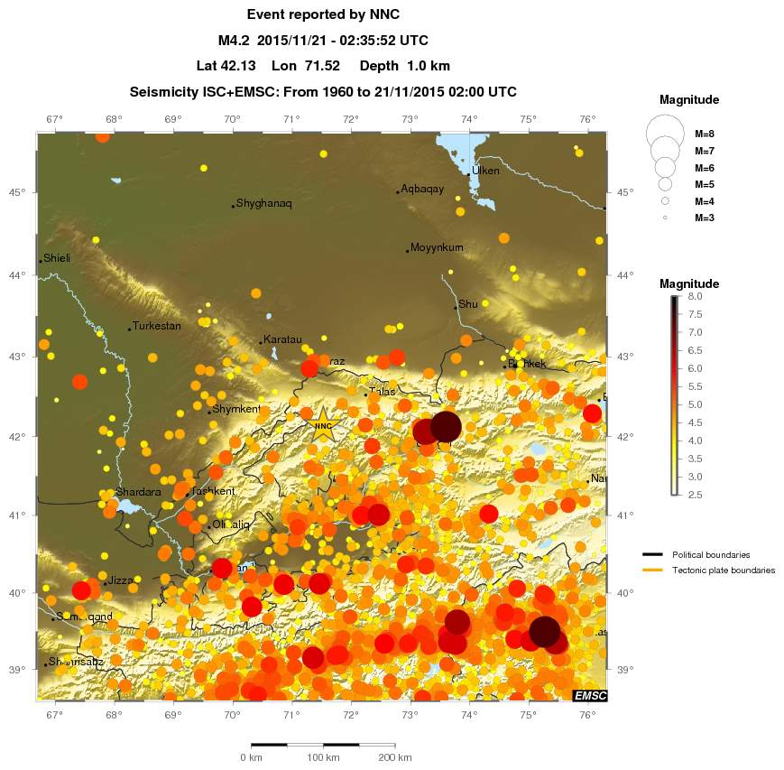 regional magnitude historical seismicity