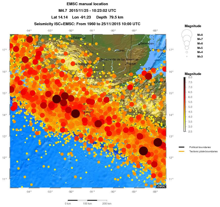 regional magnitude historical seismicity