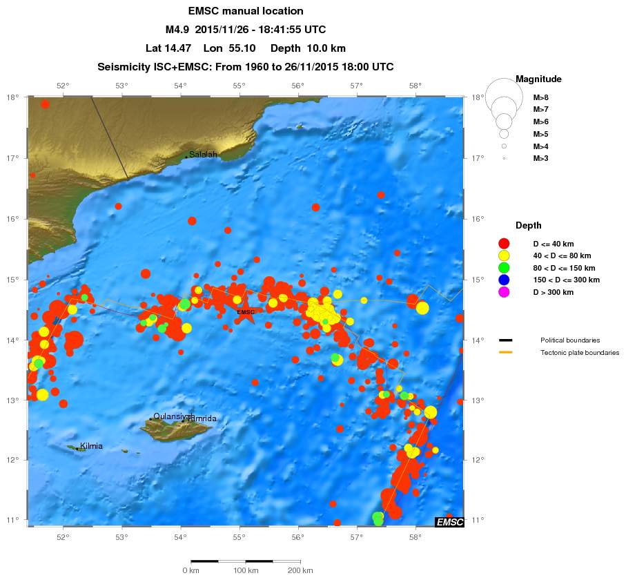 regional historical seismicity