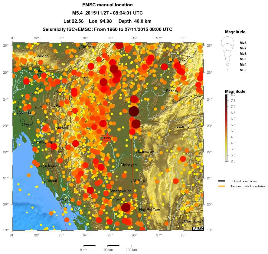regional magnitude historical seismicity