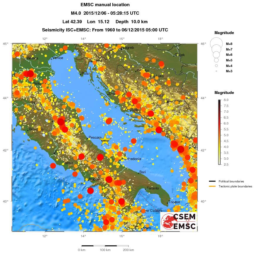 regional magnitude historical seismicity