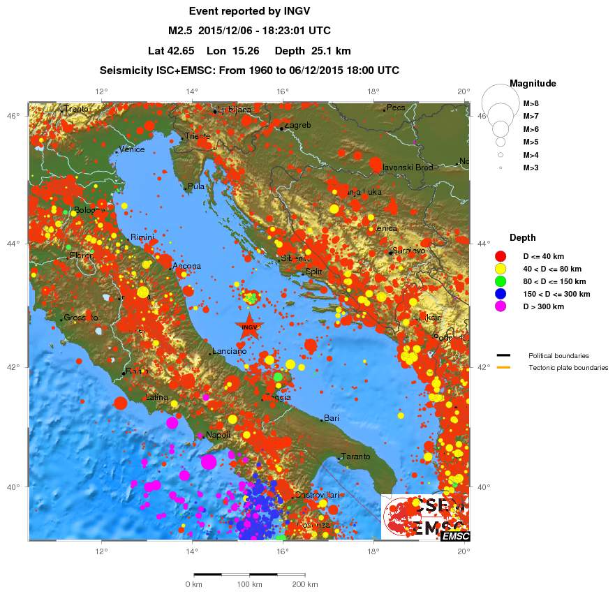 regional historical seismicity