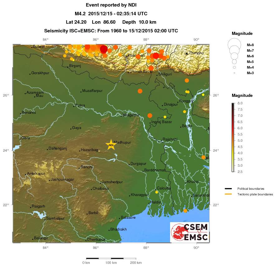regional magnitude historical seismicity