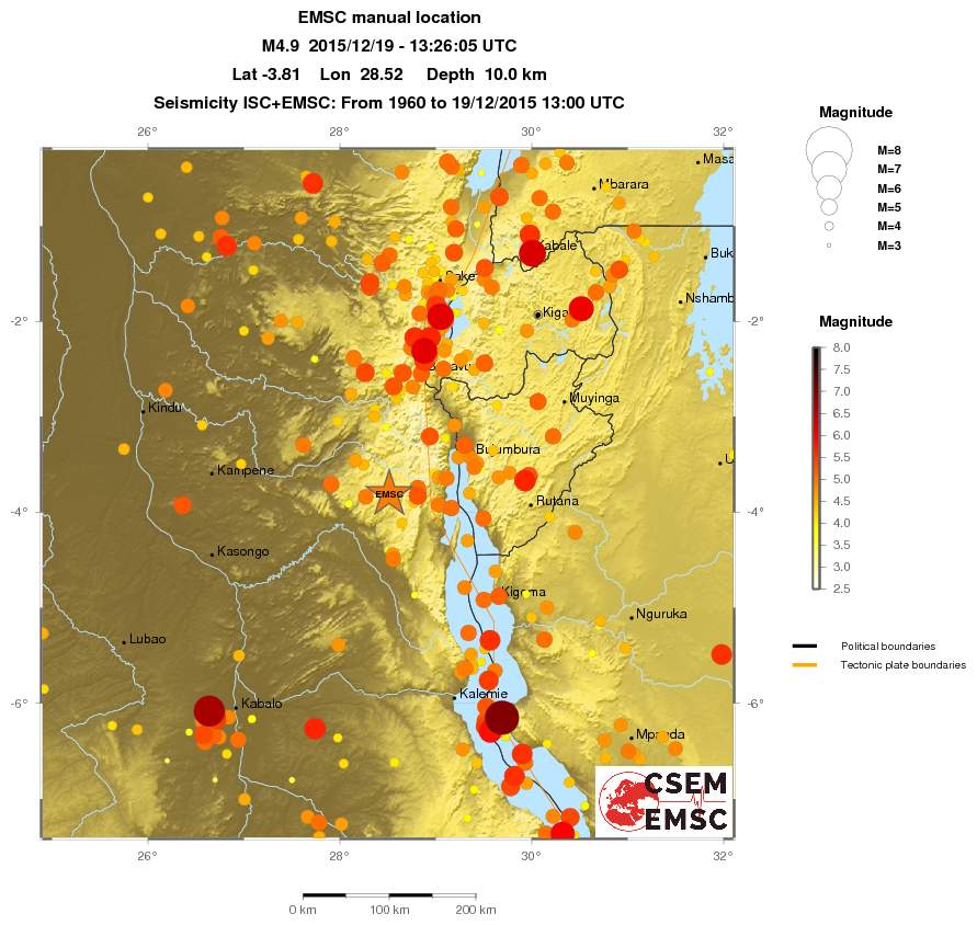 regional magnitude historical seismicity