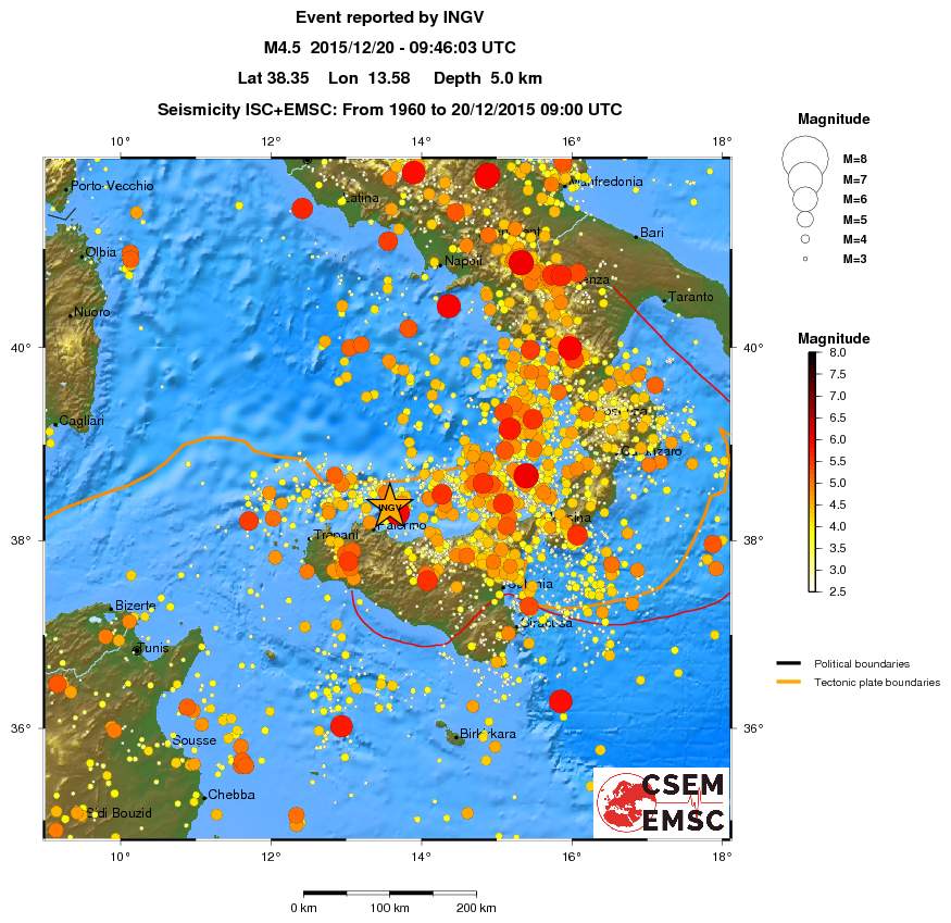 regional magnitude historical seismicity