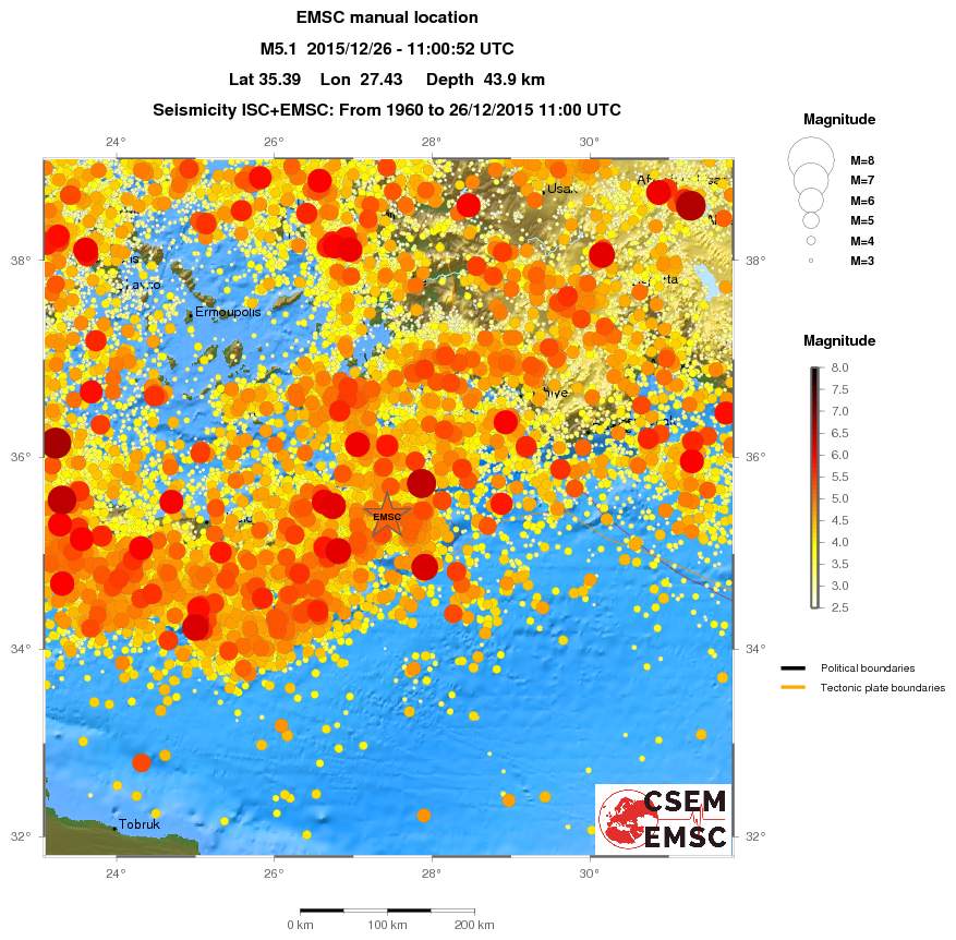 regional magnitude historical seismicity