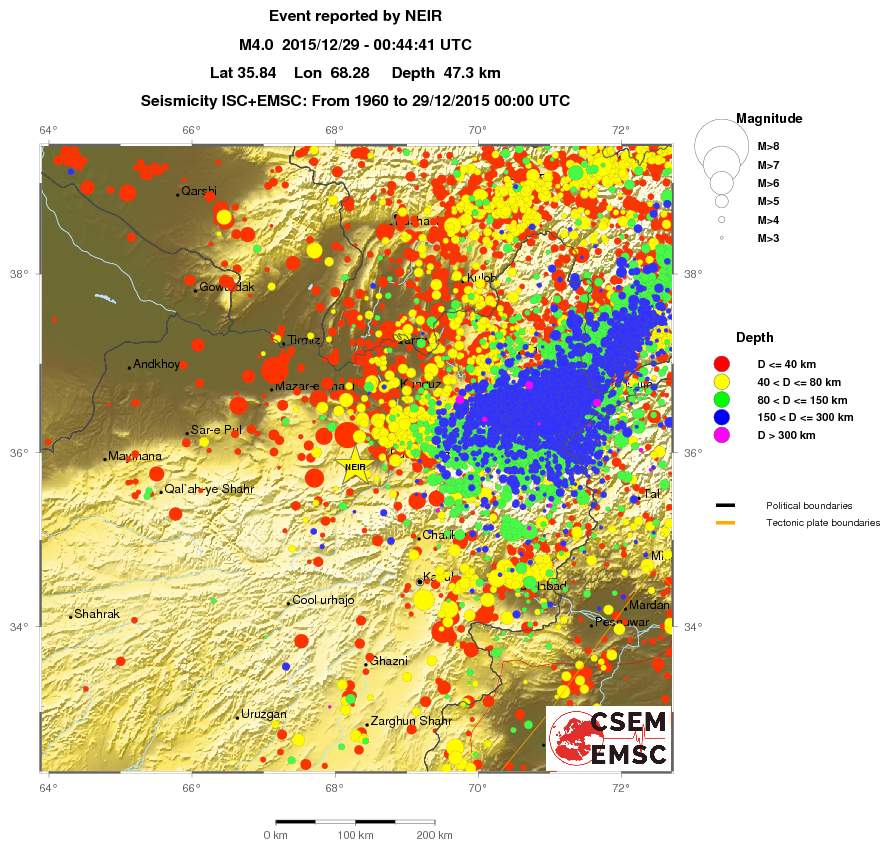 regional historical seismicity
