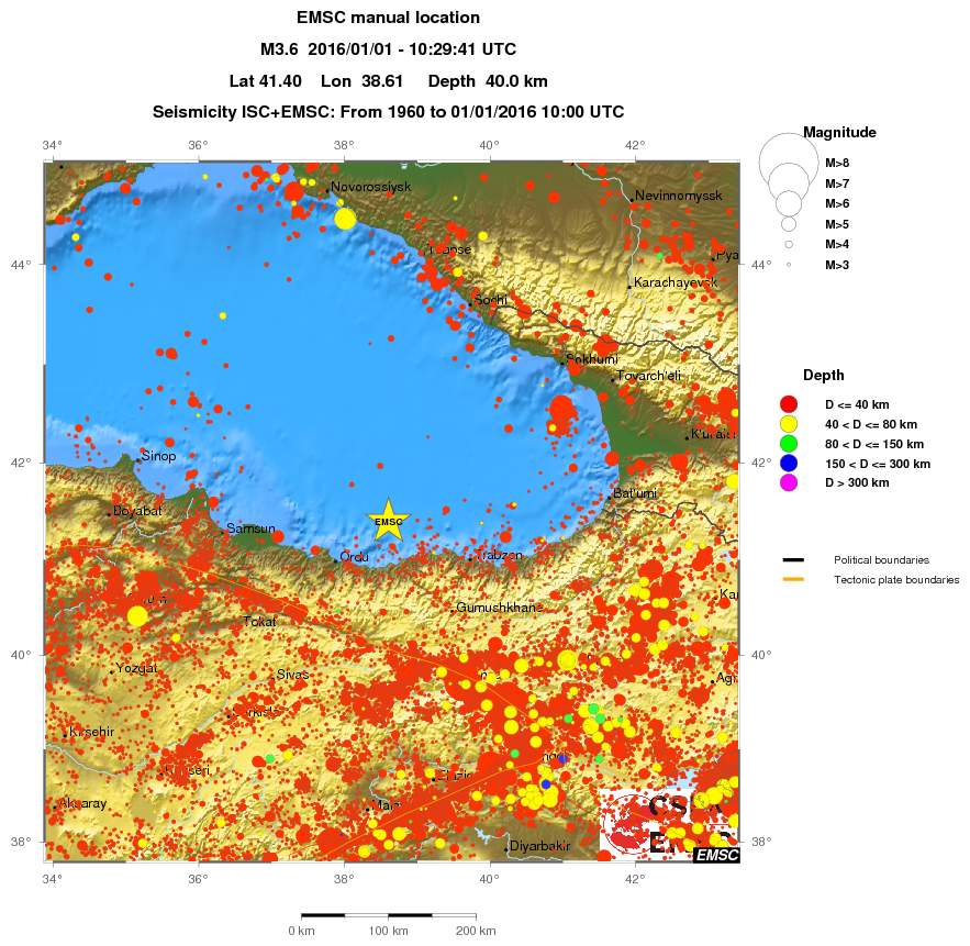 regional historical seismicity