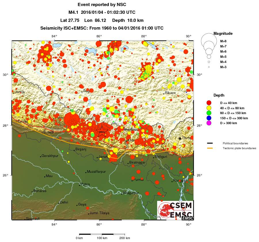 regional historical seismicity
