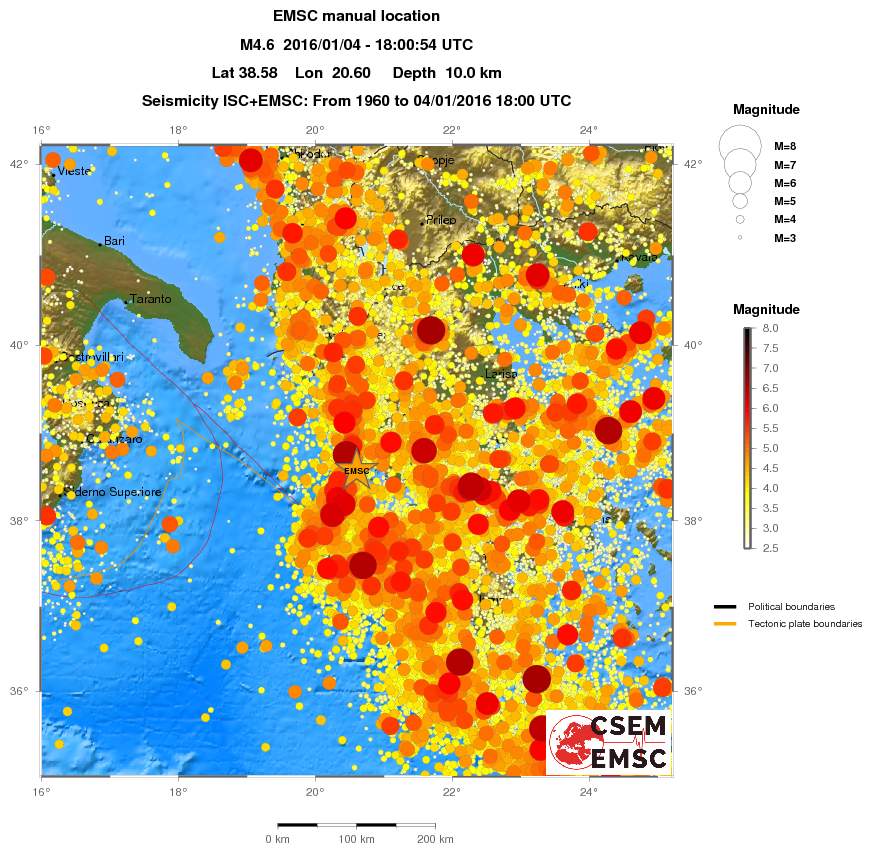 regional magnitude historical seismicity