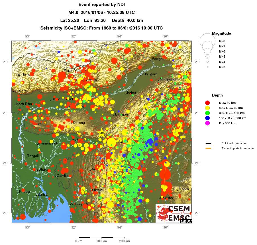 regional historical seismicity