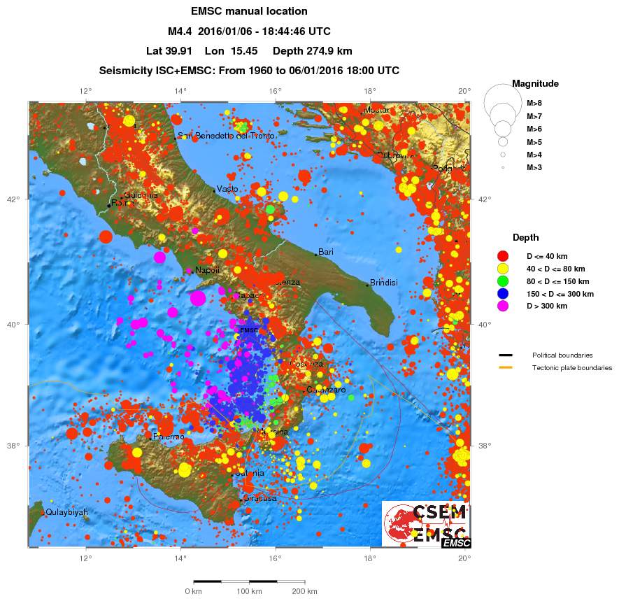regional historical seismicity