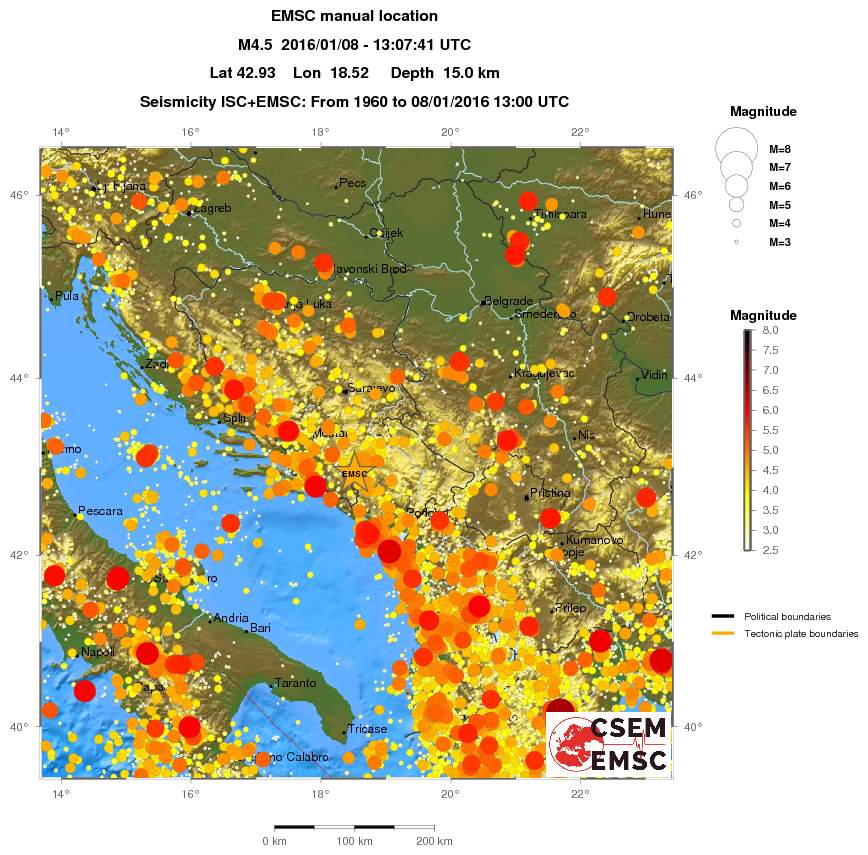 regional magnitude historical seismicity