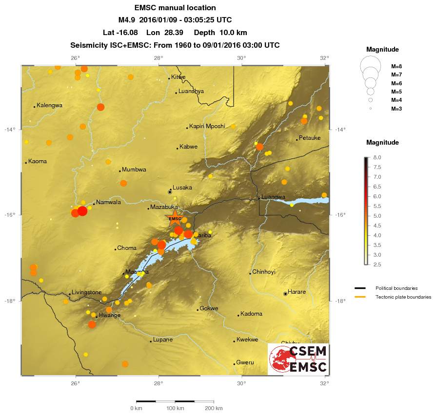 regional magnitude historical seismicity