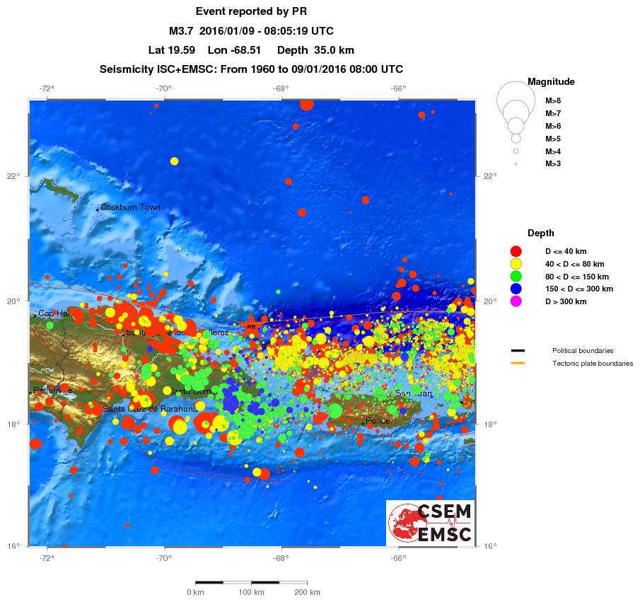 regional historical seismicity