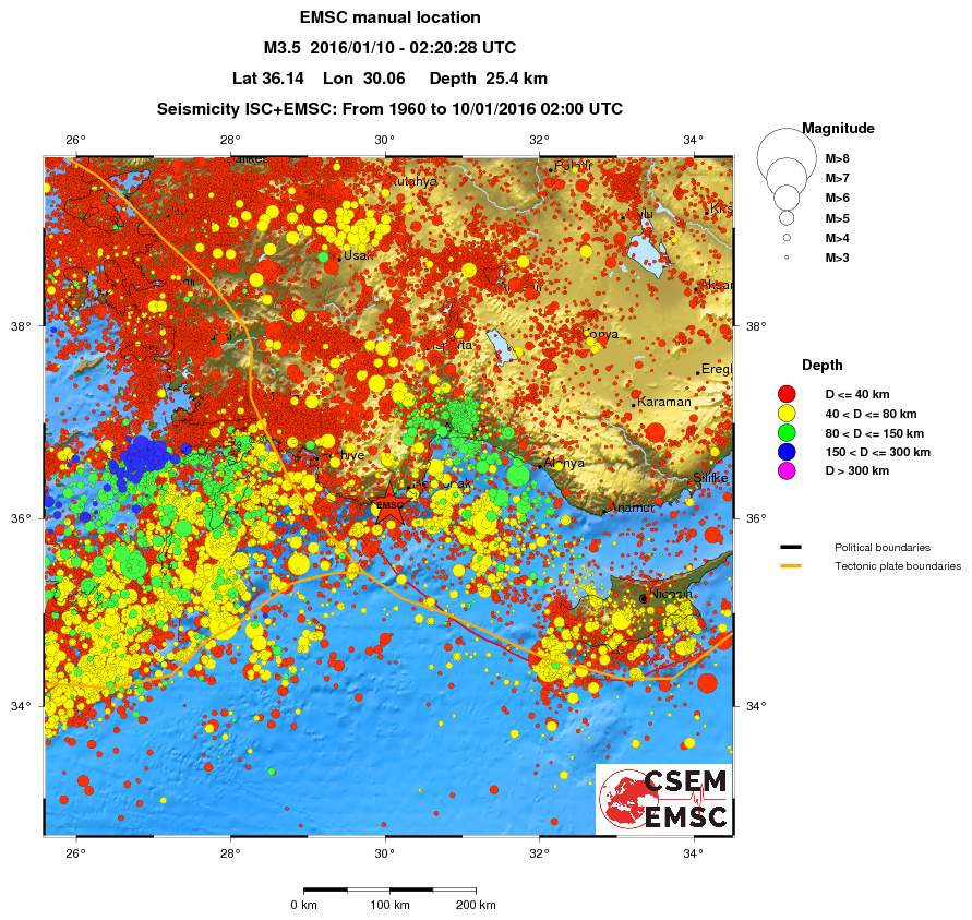 regional historical seismicity