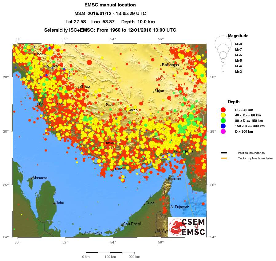 regional historical seismicity