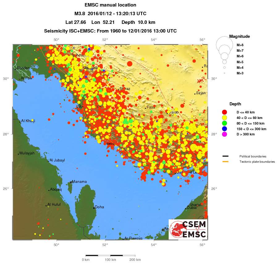 regional historical seismicity