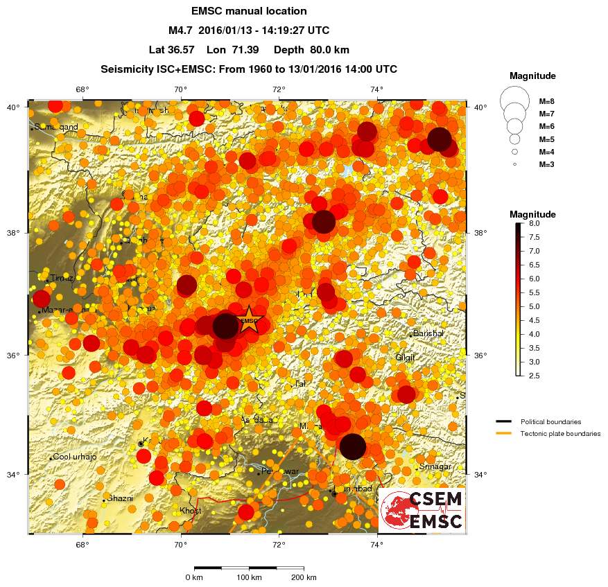 regional magnitude historical seismicity