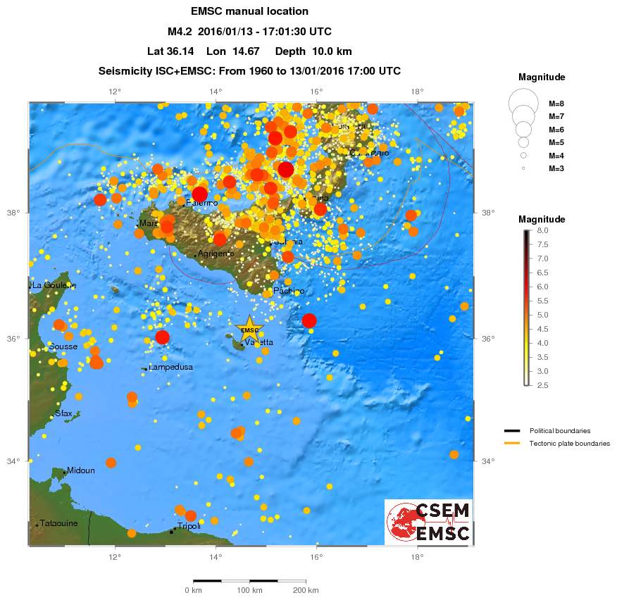 regional magnitude historical seismicity