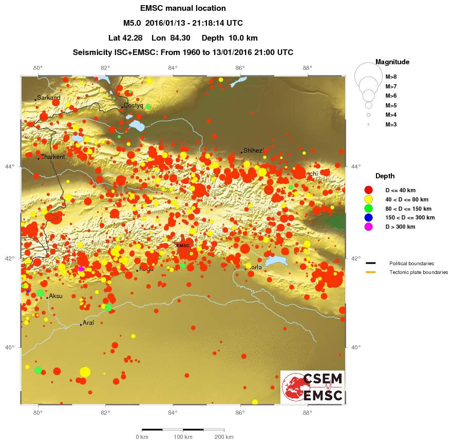 regional historical seismicity