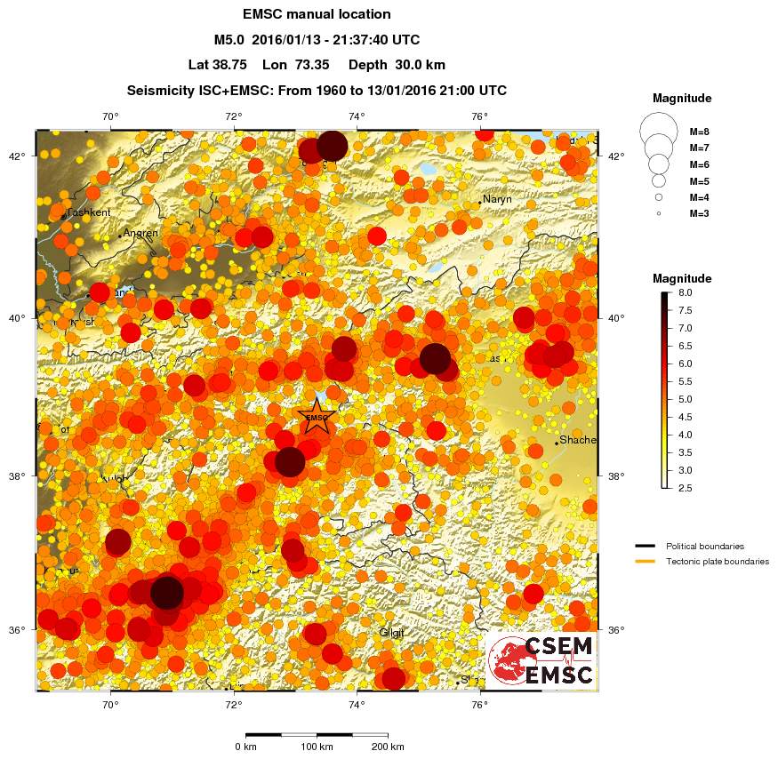 regional magnitude historical seismicity