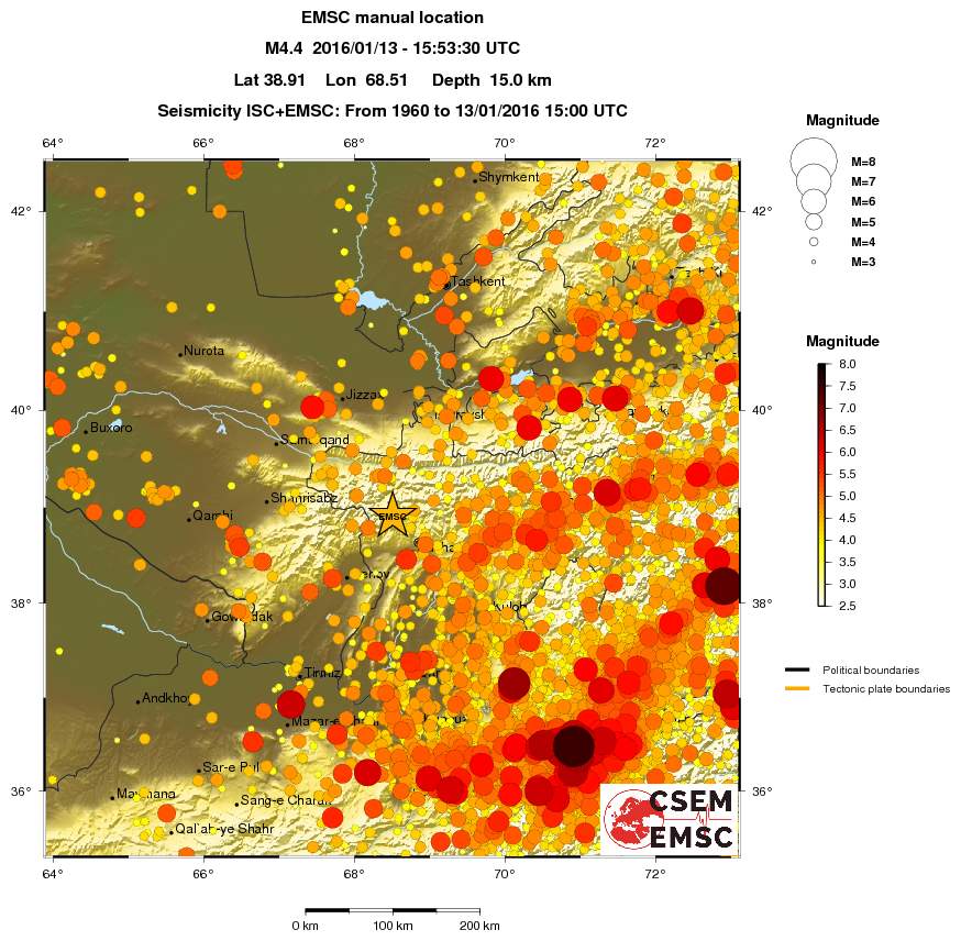 regional magnitude historical seismicity