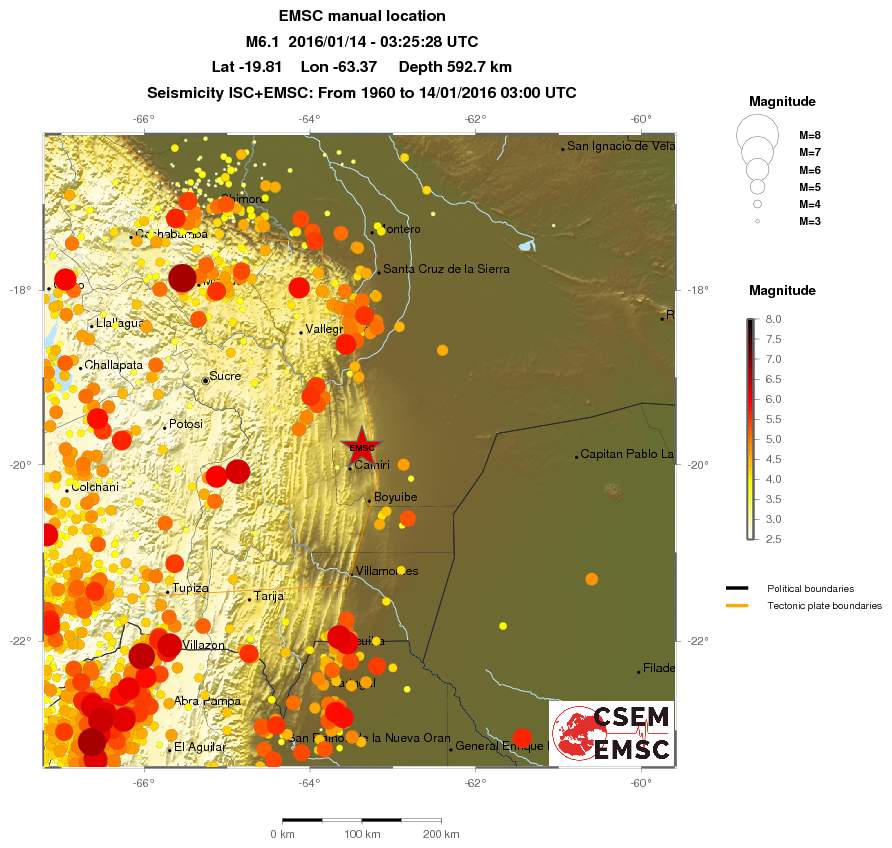 regional magnitude historical seismicity